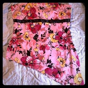 Unique feminine floral strapless Vol.1 tank